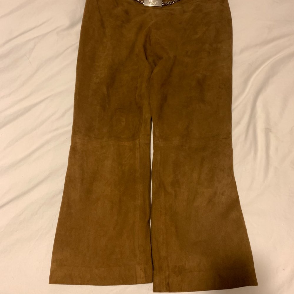 CELINE Paris, REAL SUEDE lined pants, vintage,  size 42, made in France, short - Picture 4 of 8